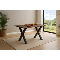 ESSTISCH ROXANA - Kastanienfarben/Beige, Holz (80/140/77cm) - SAM