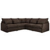 ECKSOFA VERSO L Braun Velvet - Schwarz/Braun, Kunststoff/Textil (270/270cm) - MKS