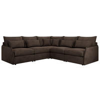 ECKSOFA VERSO L Braun Velvet - Schwarz/Braun, Kunststoff/Textil (270/270cm) - MKS