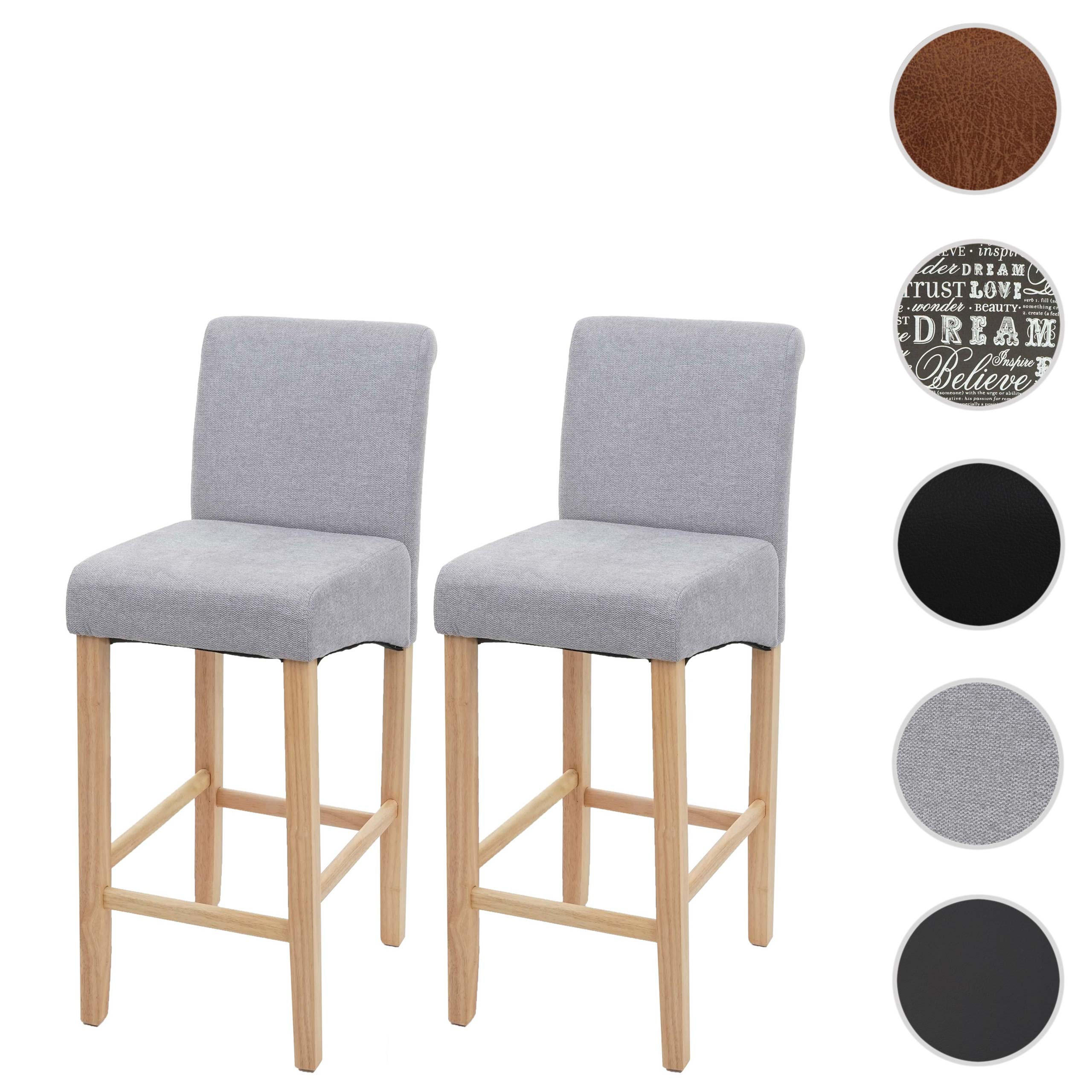 BARHOCKER Grau 2er-Set - Grau, Textil (39/105/53cm) - MCW