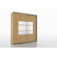 SCHLAFZIMMERSCHRANK mit 2 Schiebetüren und Spiegel - Artisan *A2 - Goldfarben, Holzwerkstoff (125/215/62cm)