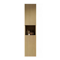 BADEZIMMERSCHRANK 160 cm Golden Oak mit 2 Türen und offenem Fach - Eichefarben, Holzwerkstoff (35/35/160cm) - Beauniv