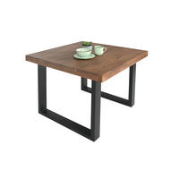 ESSTISCH RIO - Schwarz/Braun, Holz/Metall (90/90/77cm) - SAM