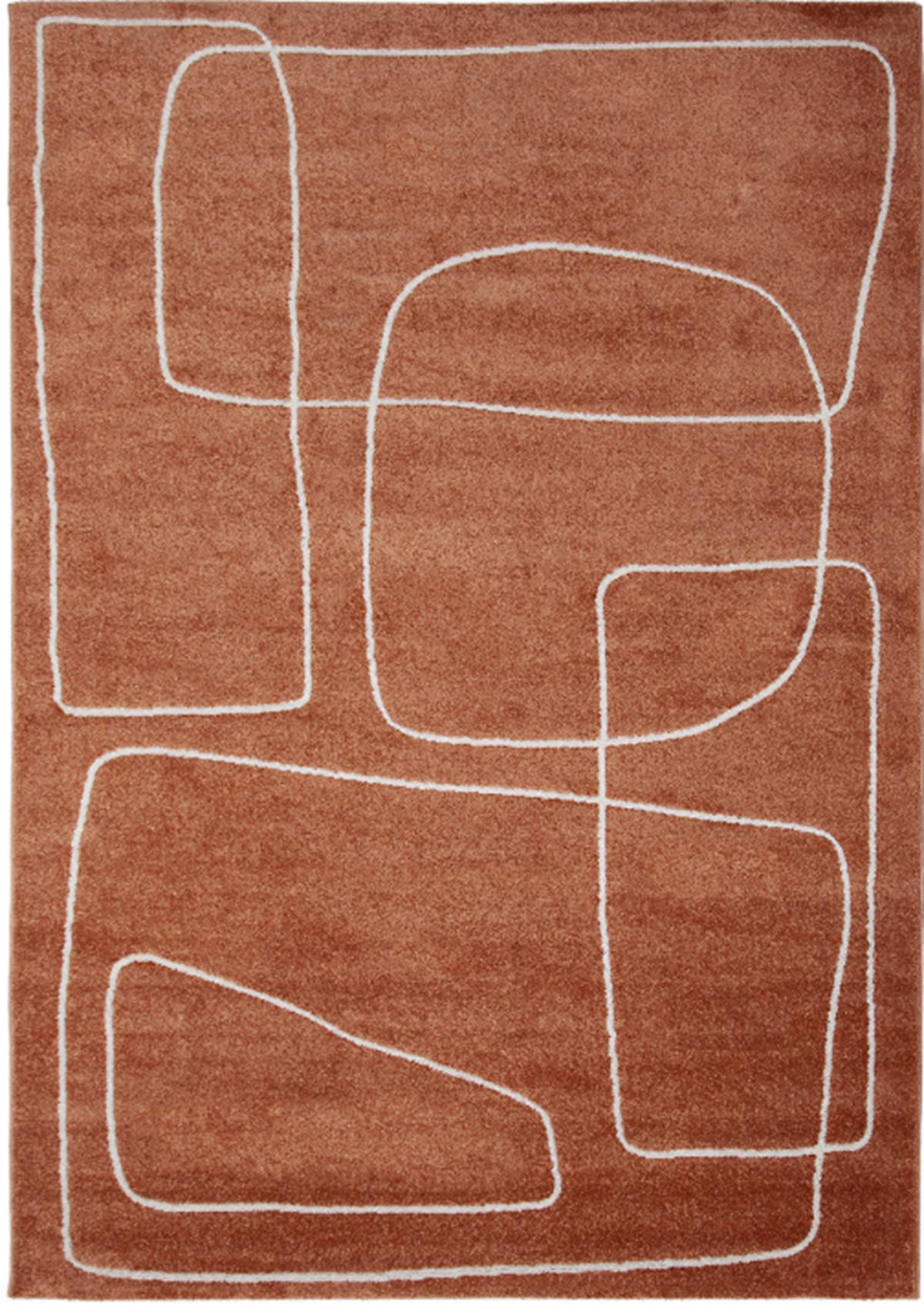 TEPPICH modern Flachgewebe STUDIO Orange 160 x 230 cm - Orange, Textil (160/230cm) - Novatrend