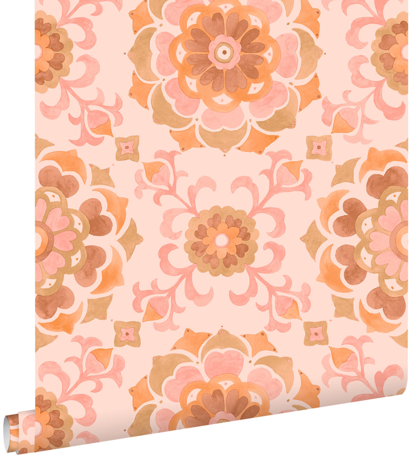 TAPETE Fliesenmuster 50 x 900 cm - Pink, Papier (50/900cm) - ESTAhome
