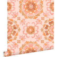 TAPETE Fliesenmuster 50 x 900 cm - Pink, Papier (50/900cm) - ESTAhome