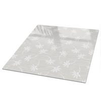 TISCHPLATTE 50x50 cm – Blumen der Eleganz - Beige, Glas (50/50/0.4cm) - Wallfluent