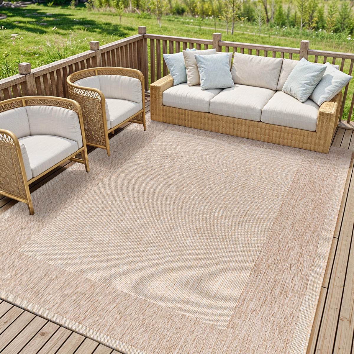 OUTDOORTEPPICH Jute-Optik 200/275 cm Beige - Braun, Kunststoff/Textil (200/275cm) - LIVABLISS