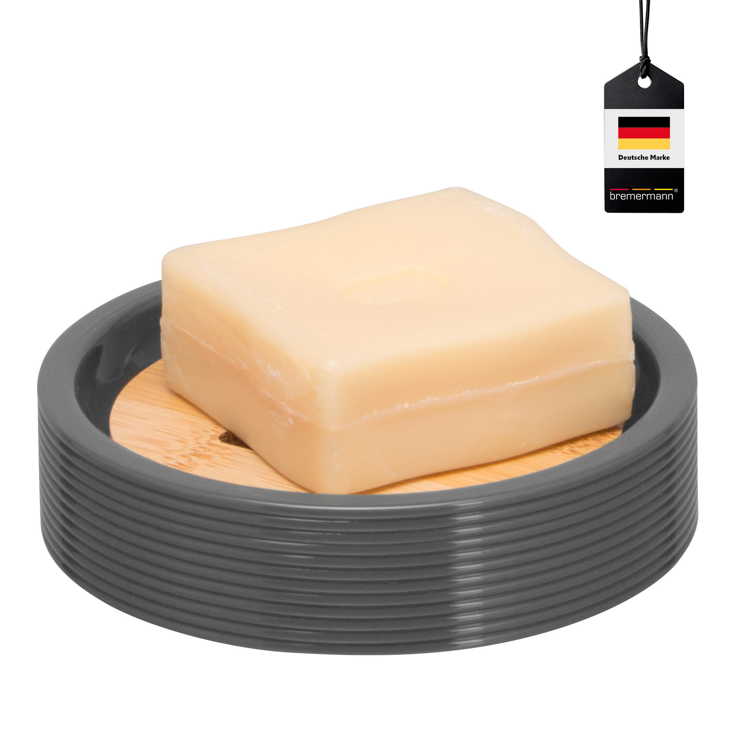 SEIFENSCHALE SEGNO, grau - Grau, Kunststoff (11.6/2.8/11.6cm) - bremermann