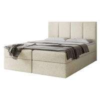 BOXBETT Rebos Boucle - H3 - Creme, Holz/Textil (180/200cm) - MIRJAN24