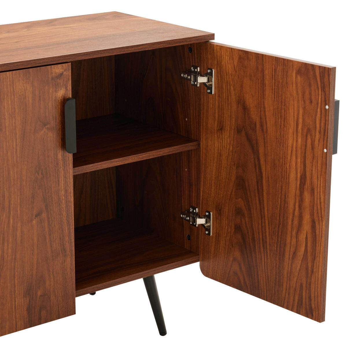 SIDEBOARD 160 cm, dunkles Holz - Braun, Holz (40/75/160cm) - Oviala