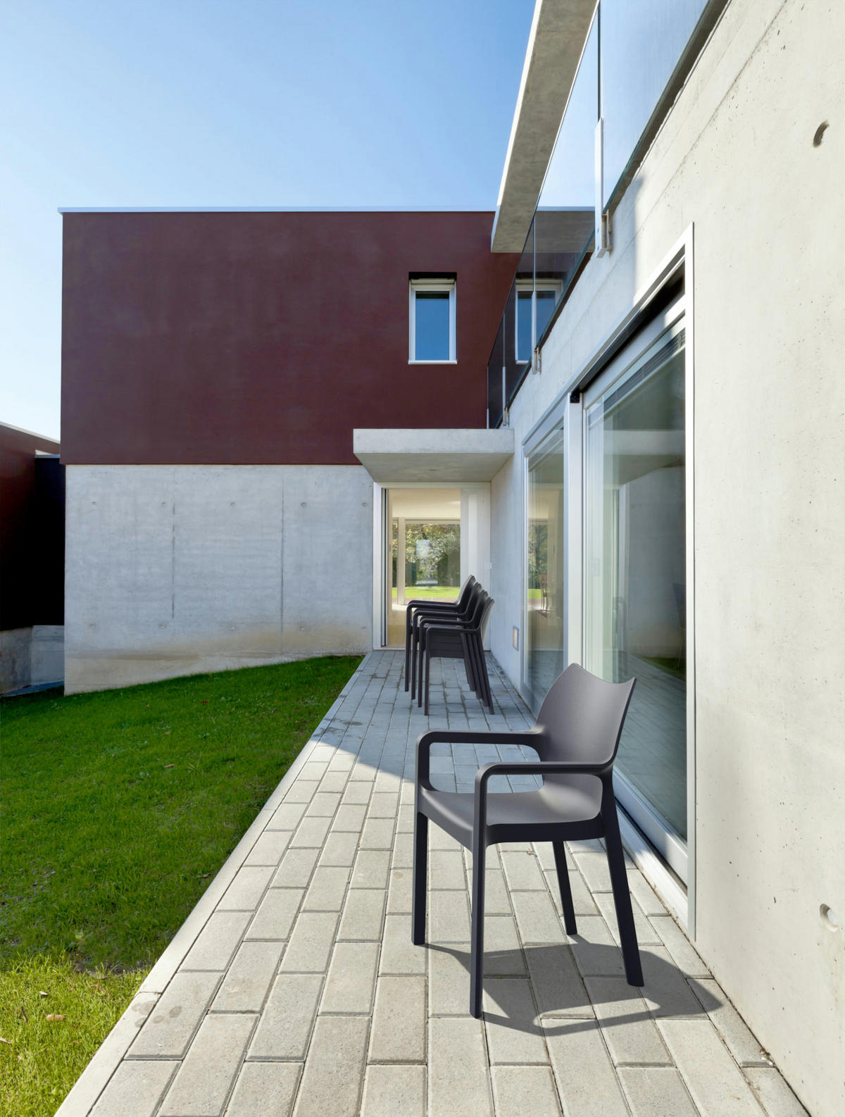 GARTENSTUHL Kunststoff schwarz - Schwarz, Kunststoff (57/84/53cm) - CLP