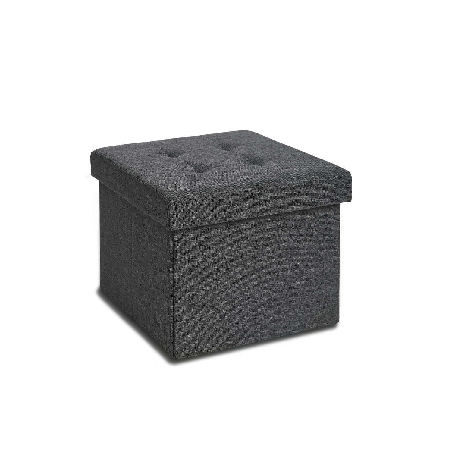 SITZHOCKER 41/31/31 cm, Dunkelgrau - Dunkelgrau, Kunststoff (31/31/41cm) - Blumtal