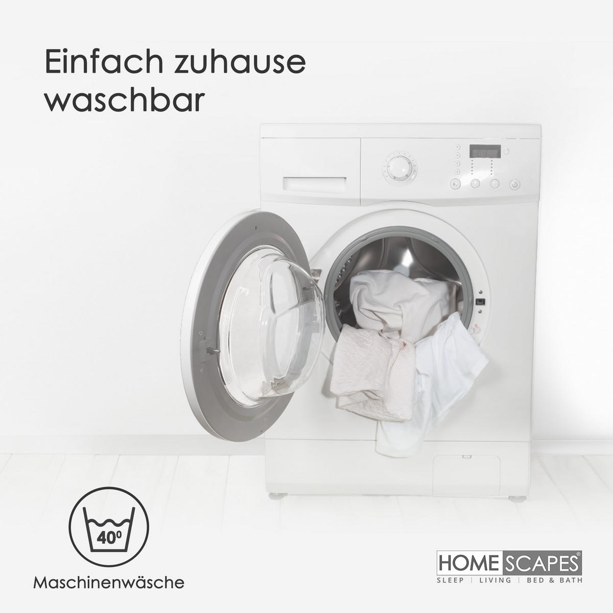 FÜLLKISSEN 4er-Set, Federkissen 55/55 cm - Weiß, Textil (55/55cm) - Homescapes