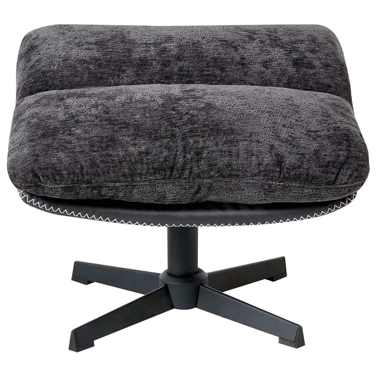 DREHSESSEL Schwarz Tovik - Schwarz, Textil (82/89/55cm) - Beliani