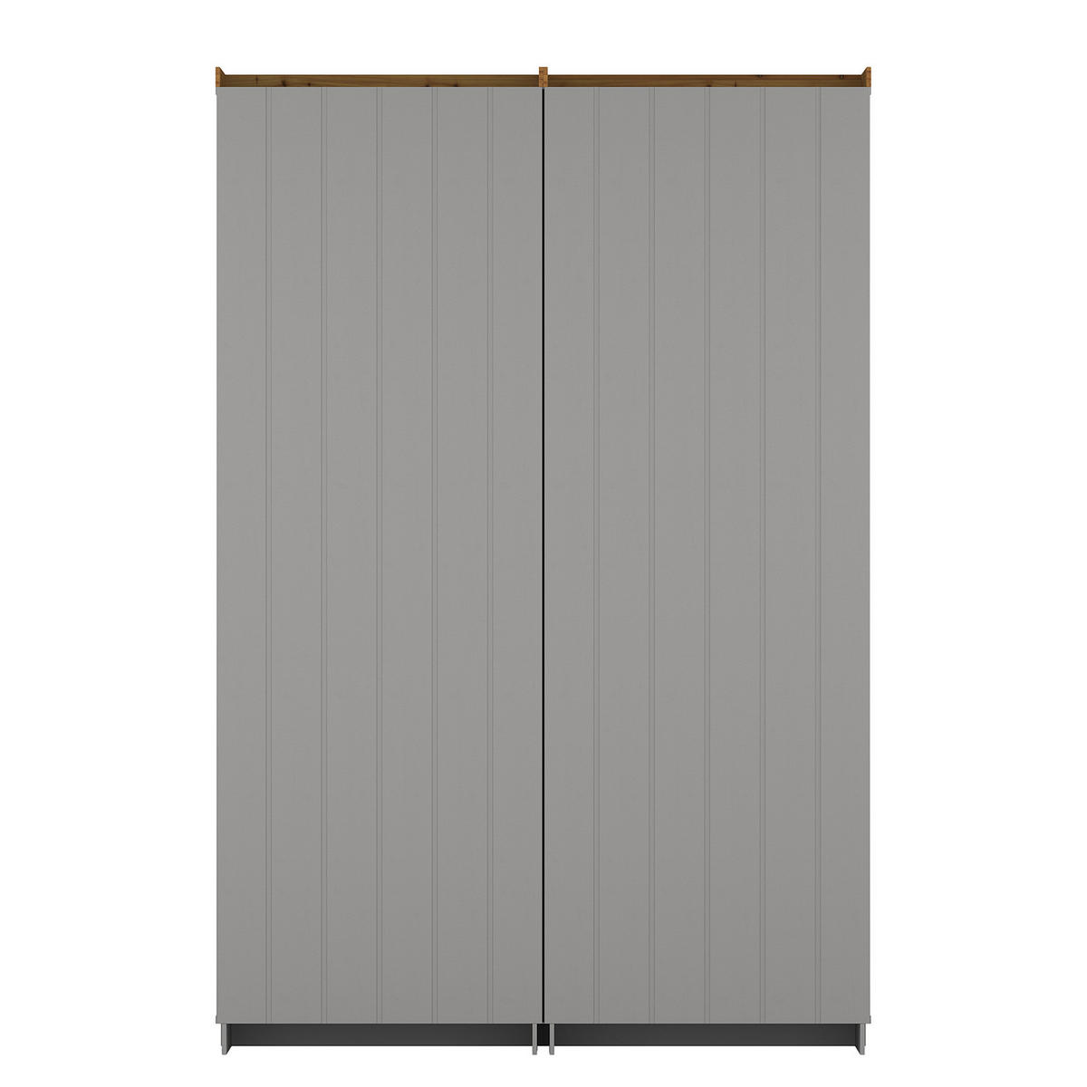 MASSIVE REGALWAND - Massivholz - Kiefer - Kieferfarben/Grau, Holz (148/223/37cm) - home24