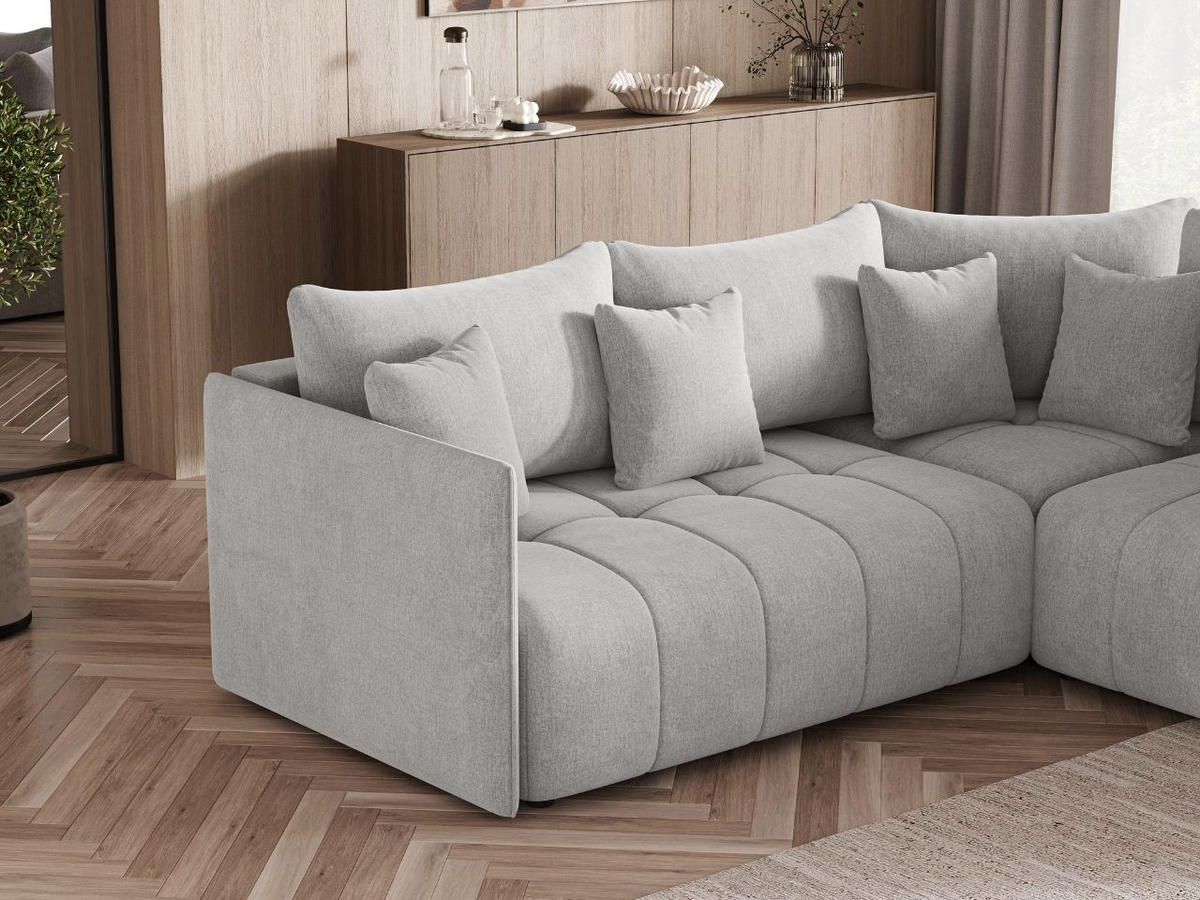 ECKSOFA Ardi Grau - Schwarz/Grau, Holz/Kunststoff (231/231cm) - Graingold