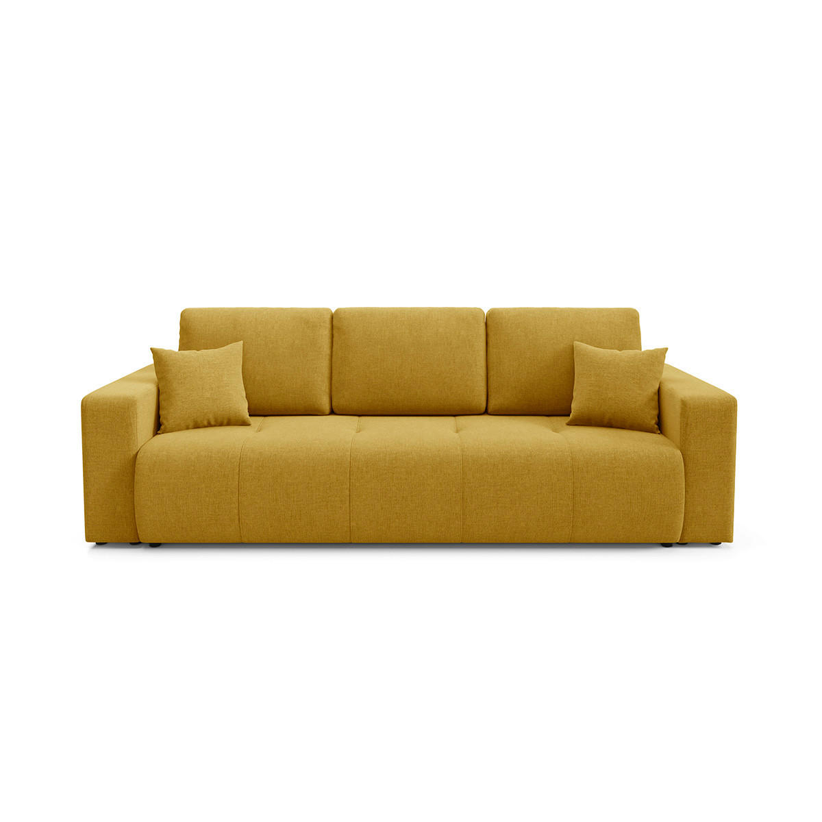 SOFA Giulia 3 Sitzplätze Senfgelb - Gelb, Holz (244/82/102cm) - Petits-meubles