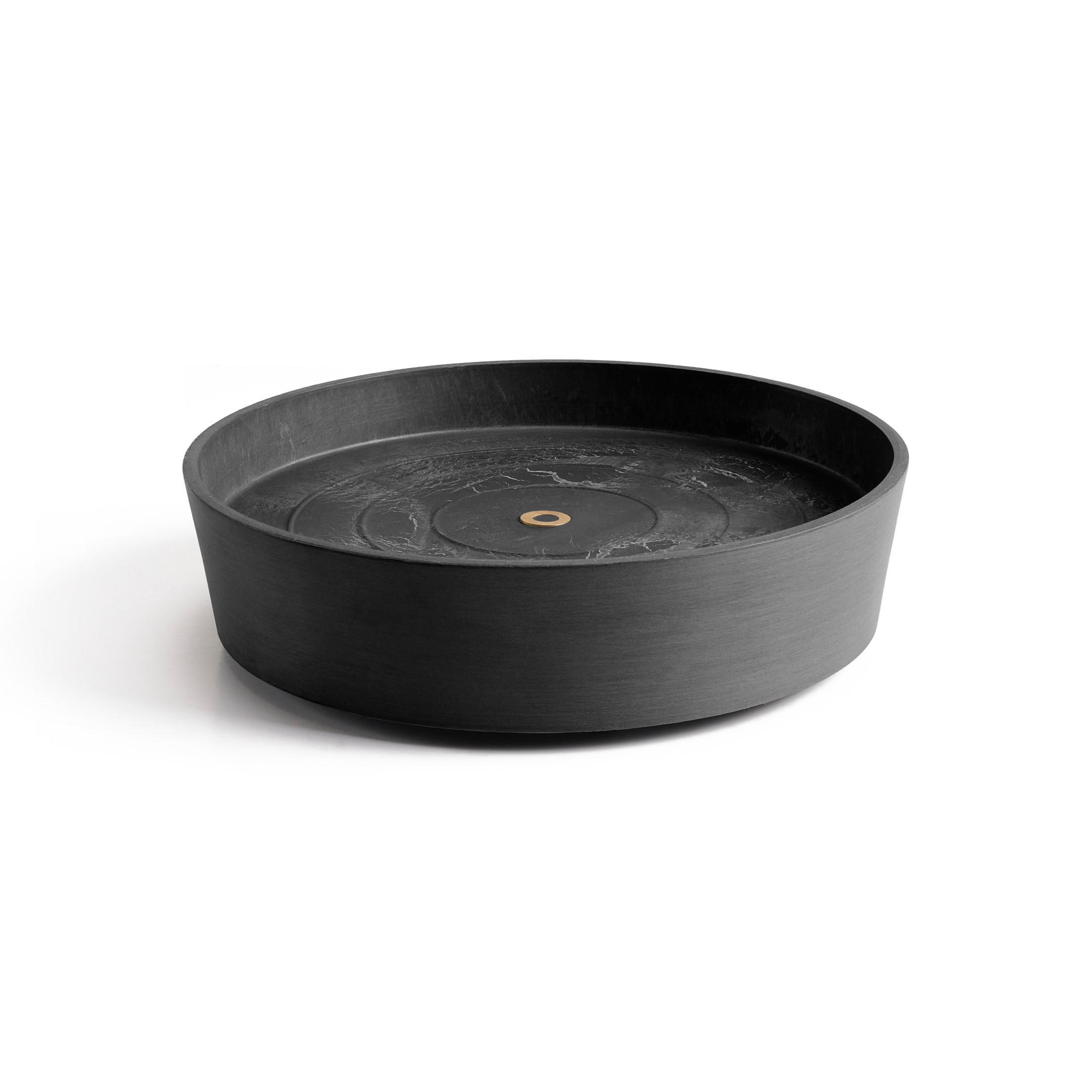 BLUMENTOPFUNTERSETZER mit Rädern 34,1/34,1/9 cm Dunkelgrau - Dunkelgrau, Kunststoff (34.1/9cm) - Ecopots