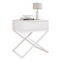NACHTSCHRANK KSENO mit Schublade, 45/35/50 cm, Weiß - Weiß, Holzwerkstoff/Metall (45/50/35cm) - Idohome
