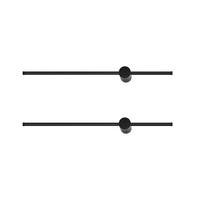 LED nástěnné svítidlo Nightcher (sada 2 ks) - černá, kov (100/10/6cm) - Nettlife