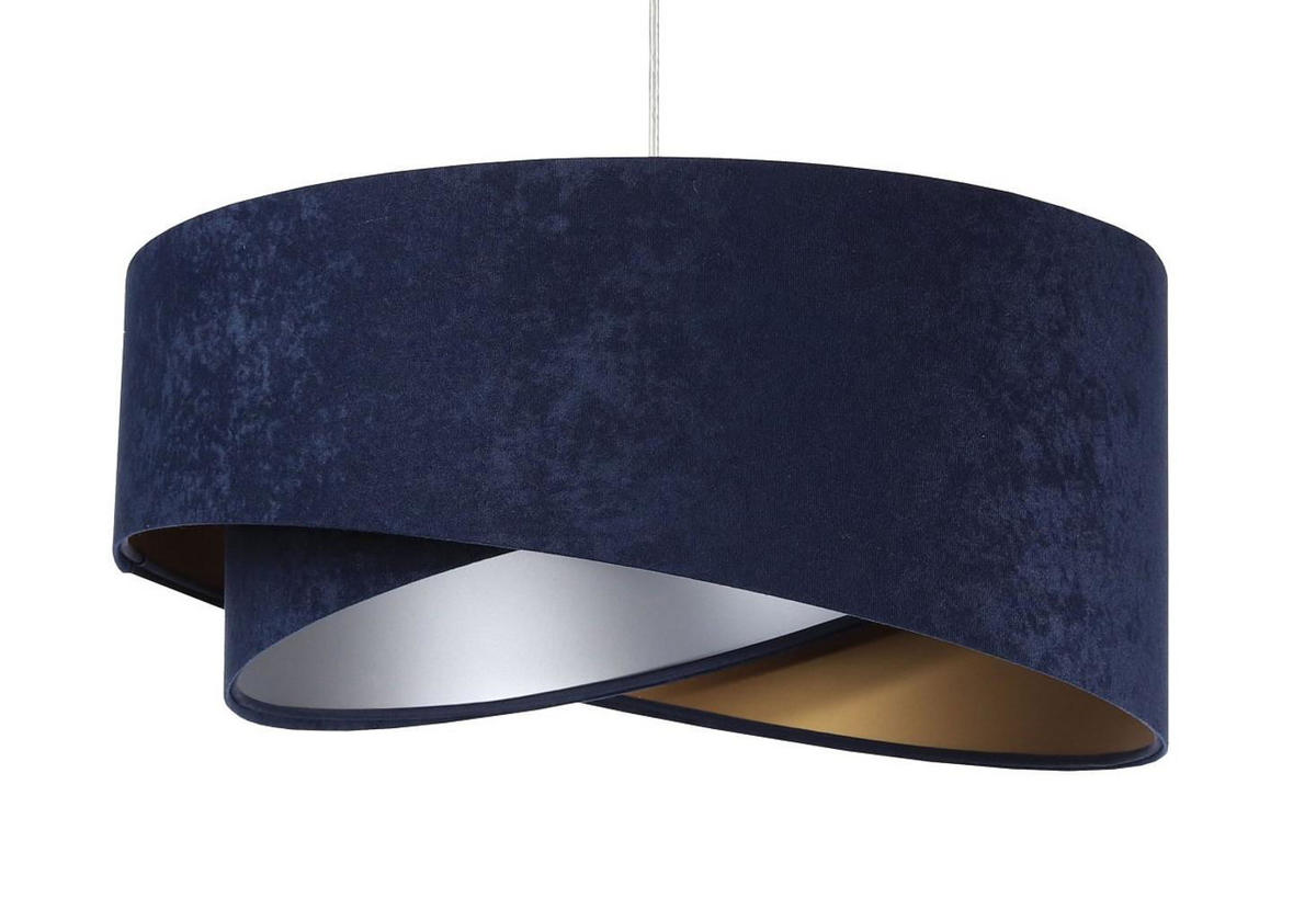 HÄNGELEUCHTE Blau 50/23 cm - Blau/Goldfarben, Kunststoff (50/1.3/23cm) - ONZENO