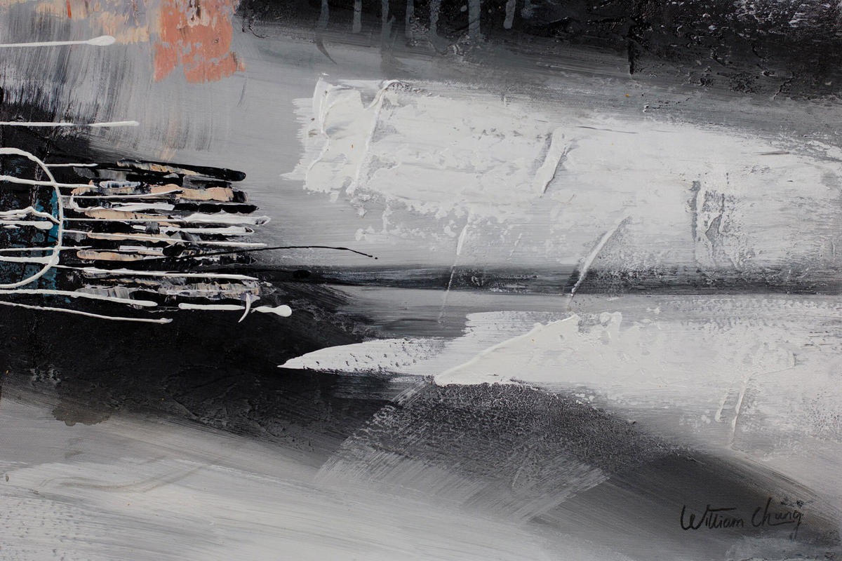 ACRYLBILD HANDGEMALT 80/120 cm - Multicolor/Grau, Holz/Textil (2.12/120cm) - KUNSTLOFT