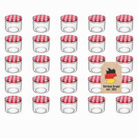 EINMACHGLÄSER mit Deckel (25 Stück) - Transparent, Glas (0.15L) - Intirilife