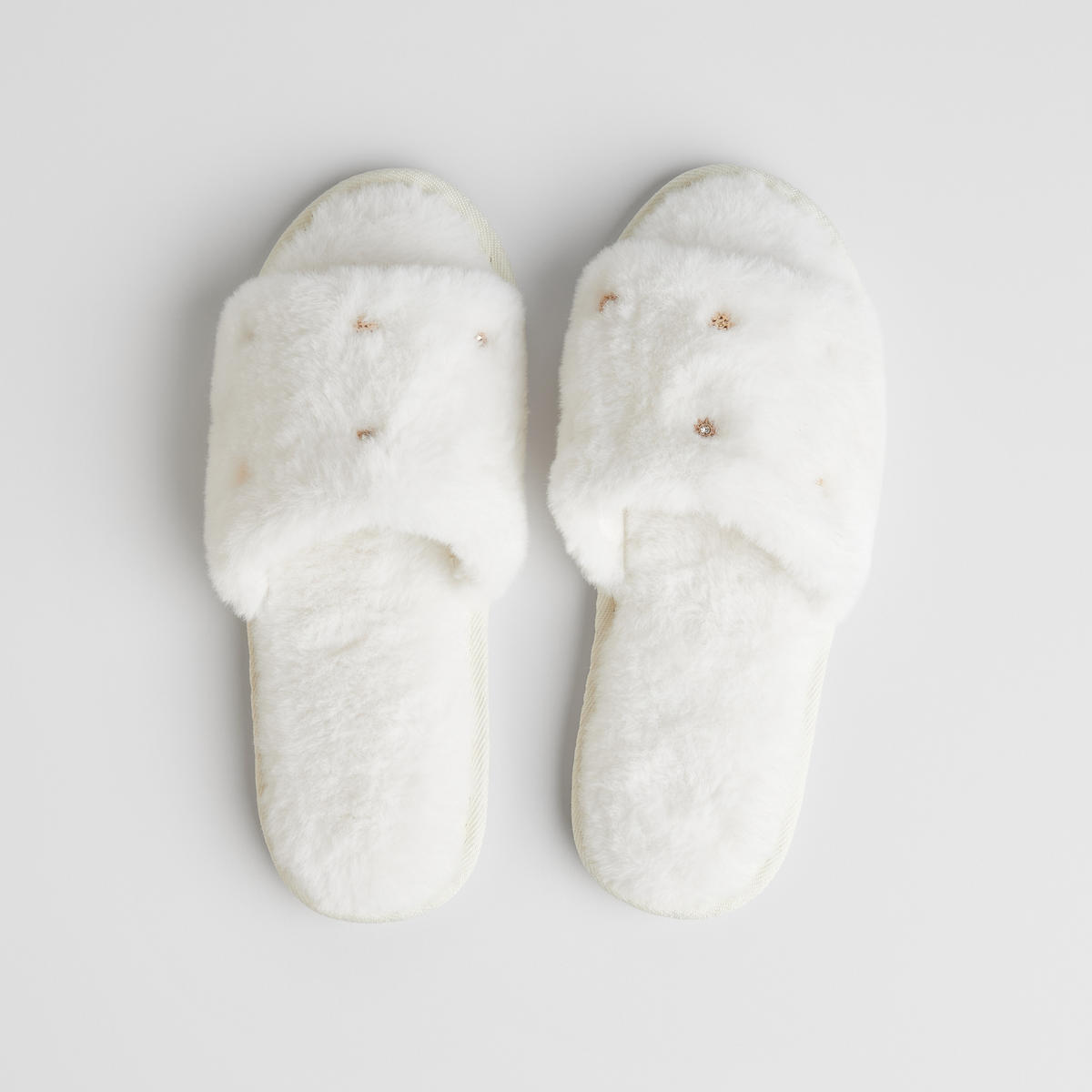 HAUSSCHUHE Warm NULINO, Weiß, 39/40, 1 Paar - Weiß, Textil (8.5/1/26cm) - home&you