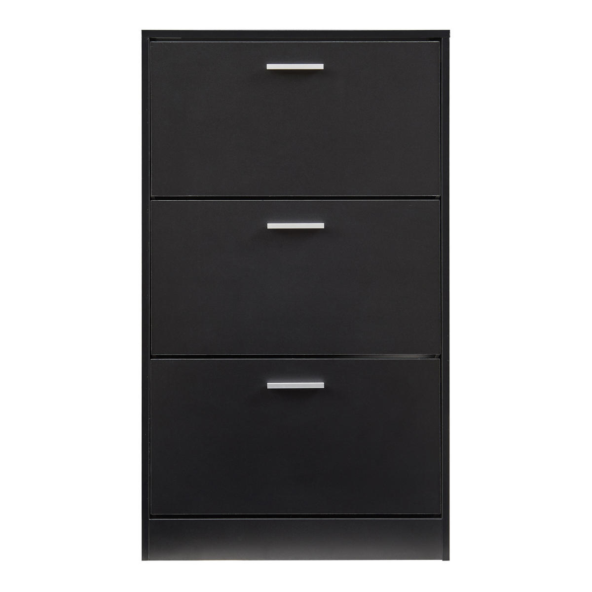 SCHUHSCHRANK Sykkylven - Schwarz, Holzwerkstoff (60/103/24cm) - [en.casa]
