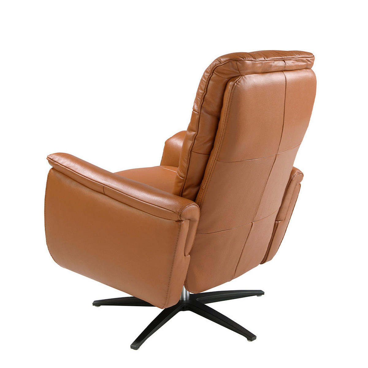 FERNSEHSESSEL Braun Schwarz 85/80/106 cm - Schwarz/Braun, Leder (85/106/80cm) - ANGEL CERDA
