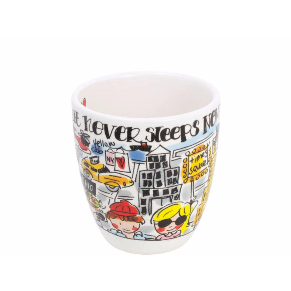 MINI-BECHER New York in Bunt - 200 ml - Multicolor, Keramik (0.2L) - Blond Amsterdam