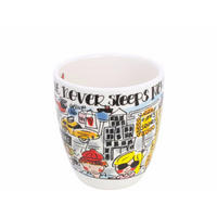 MINI-BECHER New York in Bunt - 200 ml - Multicolor, Keramik (0.2L) - Blond Amsterdam