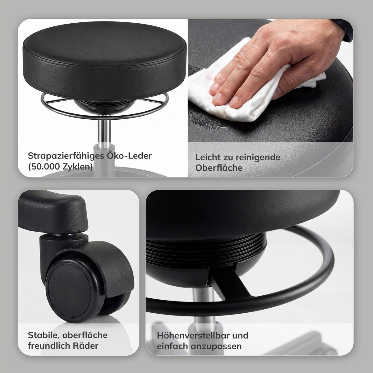 GARAGENHOCKER - Schwarz, Metall (68/58/68cm)