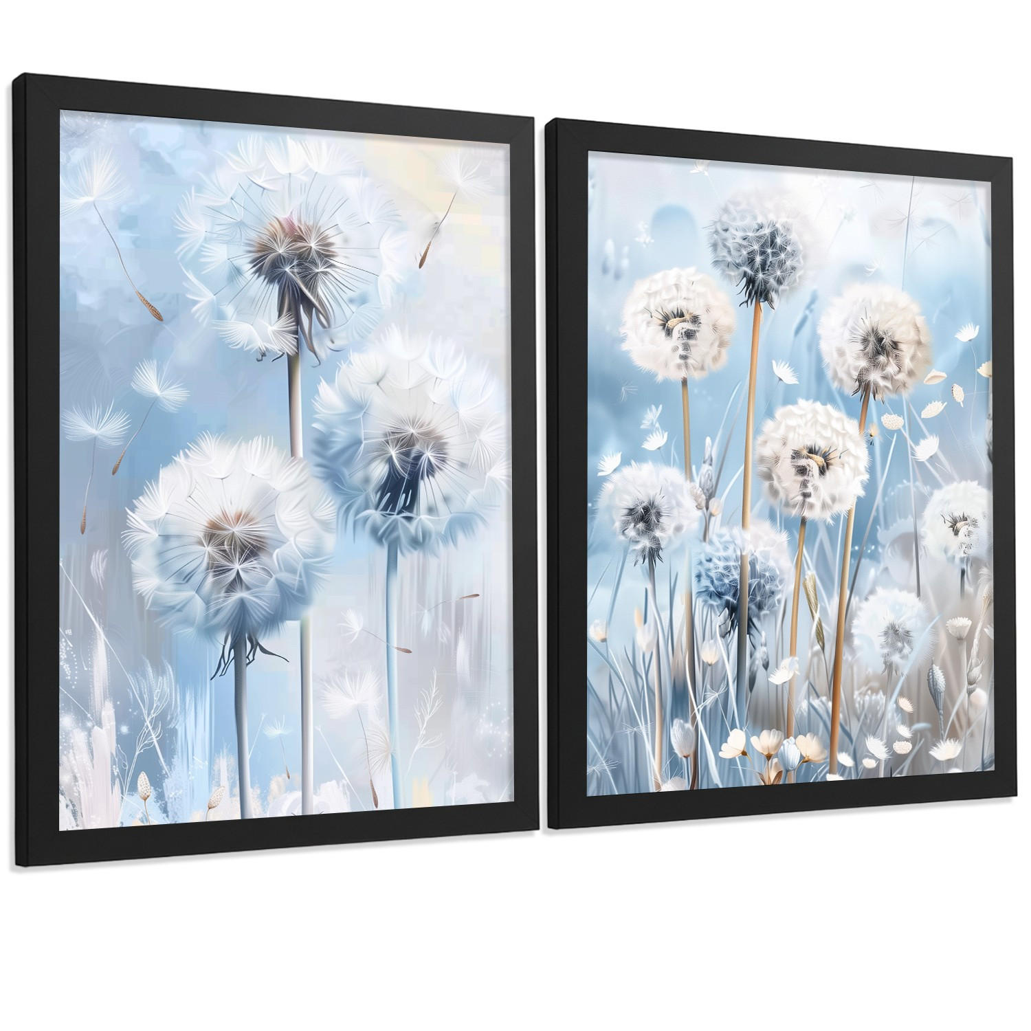 Nacnic PLAKAT Sada 2 Sweet Blue 2 A4 Černý rám