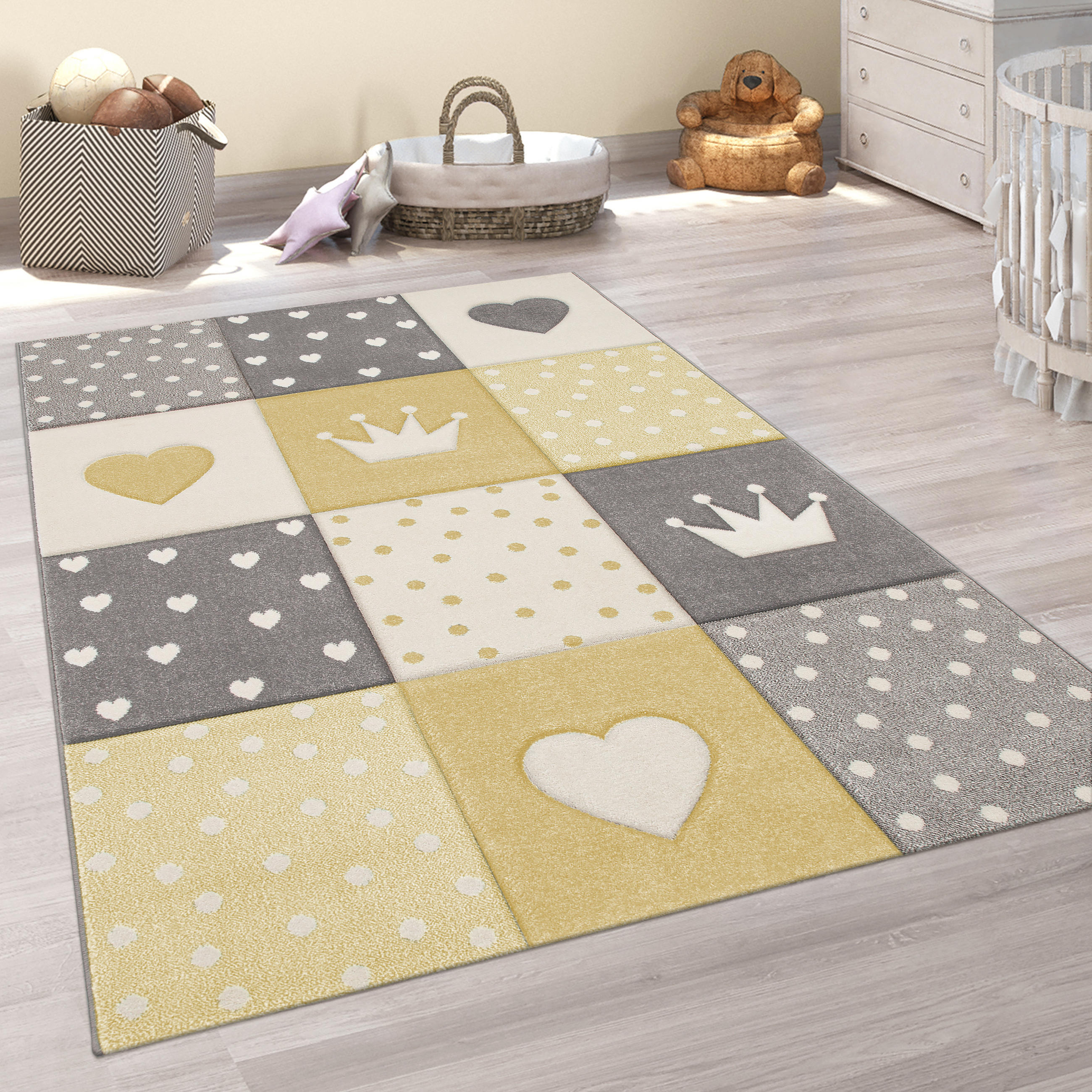 KINDERTEPPICH 200/290 cm Cosmo 339 - Gelb, Textil (200/290cm) - Paco Home