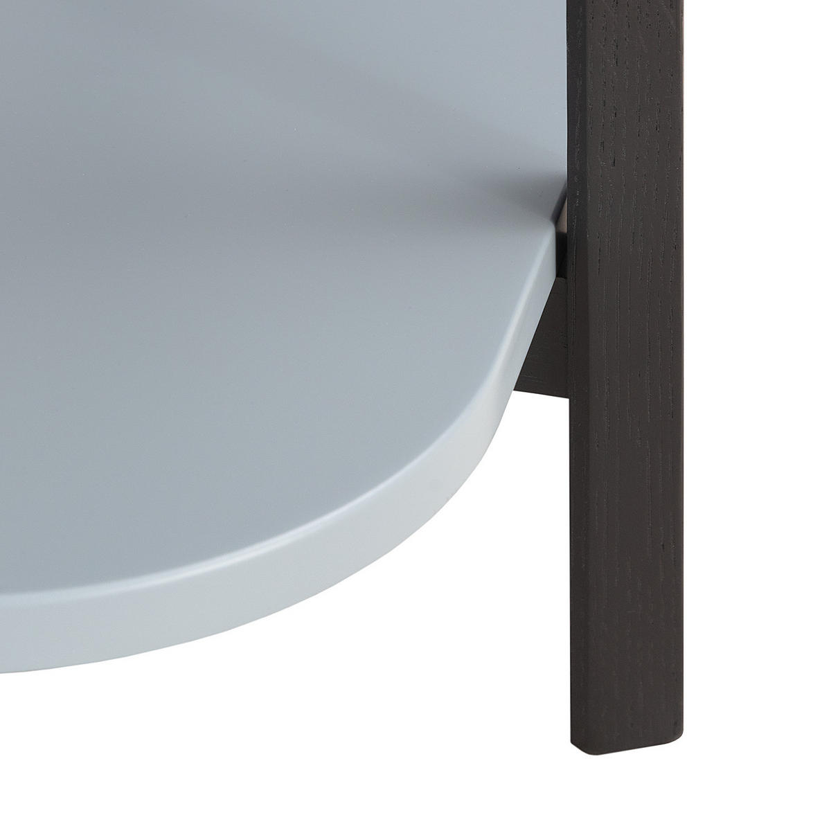 BEISTELLTISCH - Eiche massiv / MDF - Blaugrau/Schwarz, Holz/Holzwerkstoff (47/47/60cm) - home24