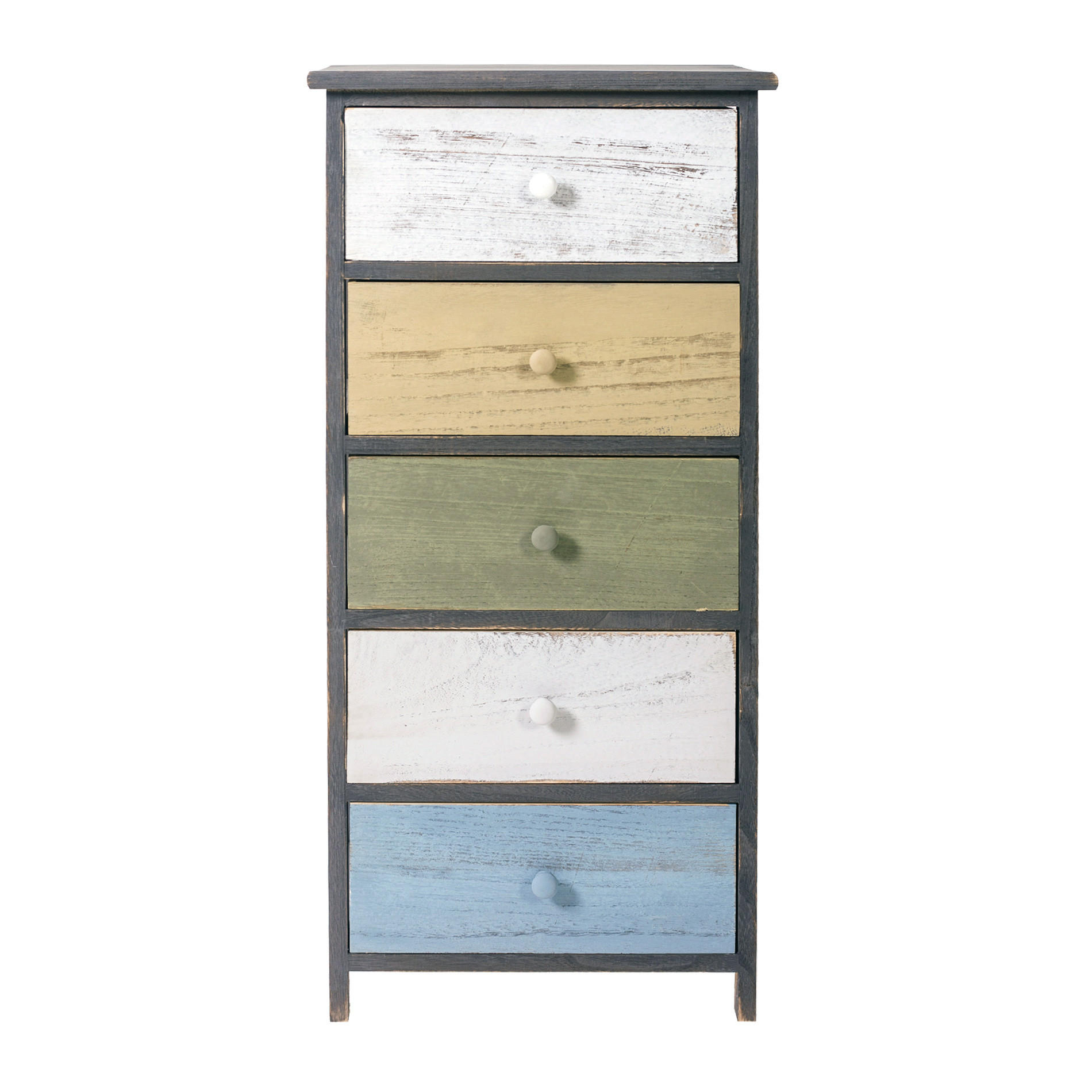 Mobili Rebecca Kommode Grau 29x87x40 cm
