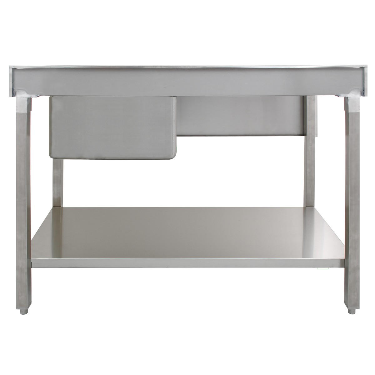 GASTROSPÜLE Edelstahl – 1 Becken Rechts - Alufarben, Metall (120/1/60cm) - Monstershop