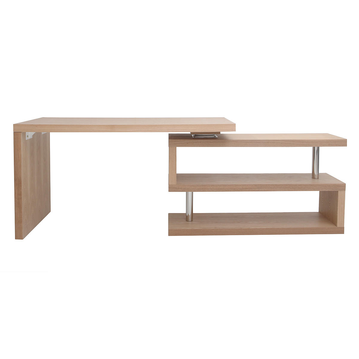 SCHREIBTISCH Holz verstellbar MAX - Hellbraun, Holz (60/218/76cm) - Miliboo