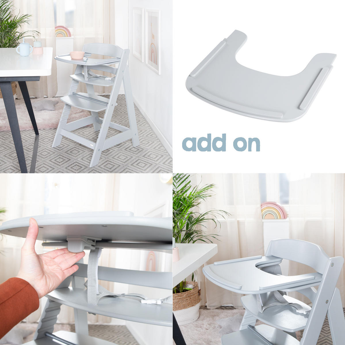 KINDERHOCHSTUHL Sit Up Flex Taupe - Taupe, Holzwerkstoff (44.5/80/54cm) - Roba