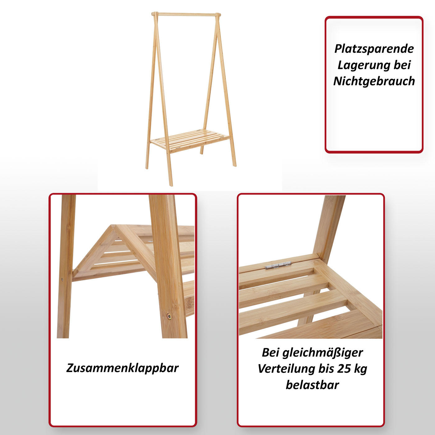 STANDGARDEROBE Braun - Braun, Holz (84/149/57cm) - MCW