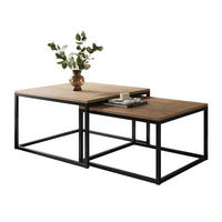 COUCHTISCHSET ISA 2in1 - Eichefarben, Holzwerkstoff (70/70/42cm) - Lookway