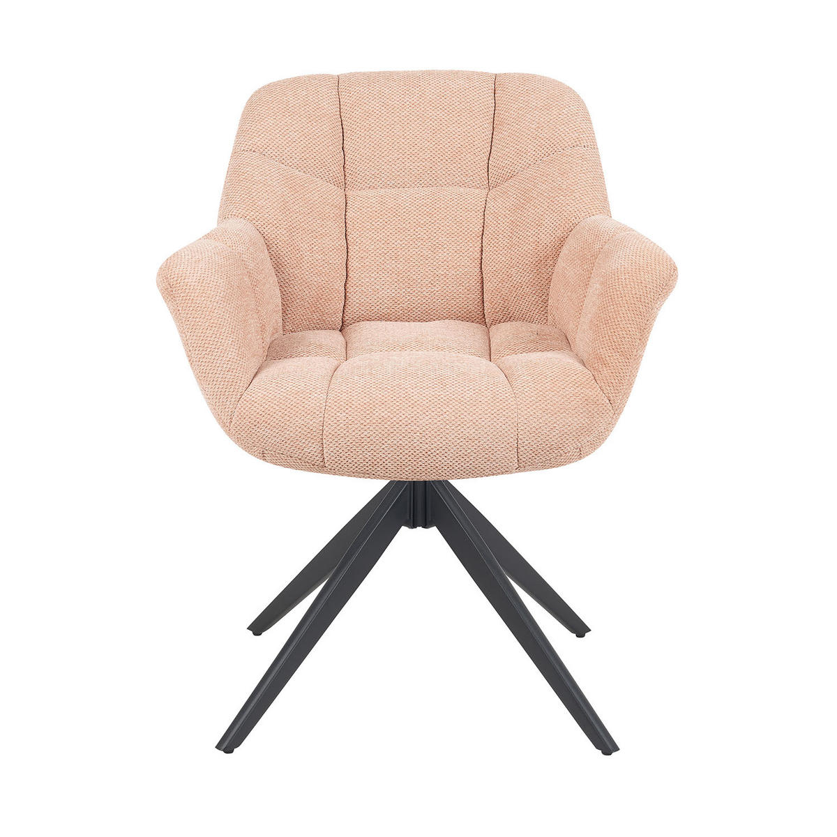 DREHSTUHL Mika-Mila - Schwarz/Rosa, Textil/Metall (65/81/66cm) - DUBI Möbel