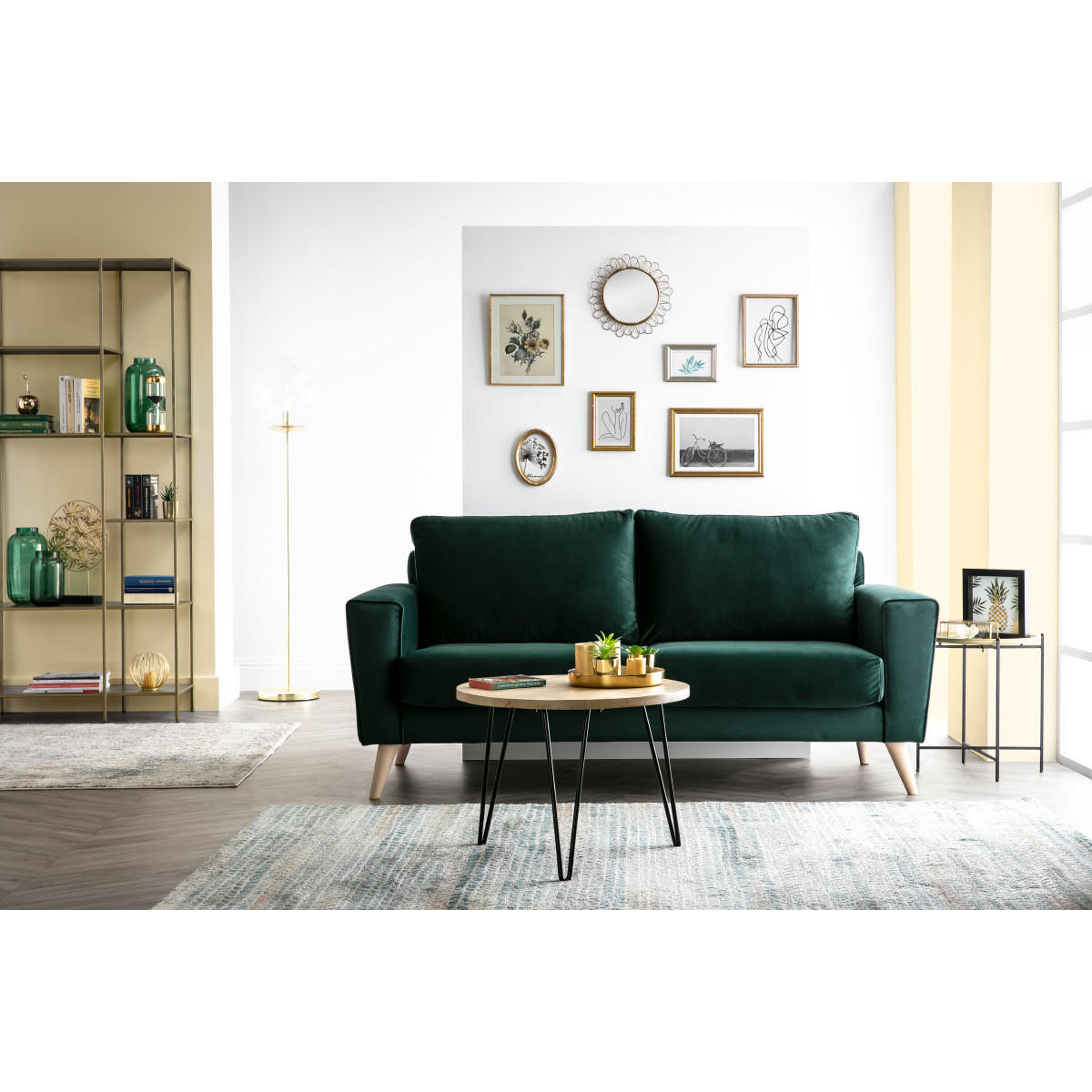 BEISTELLTISCH Rund Mangoholz Metall 60x45 VIBES - Naturfarben, Holz (60/60/45cm) - Miliboo