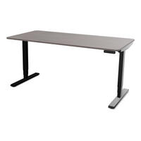 SCHREIBTISCH Elektrisch höhenverstellbarer Schreibtisch Y-Line Curved Sichtbeton Anthrazit Schwarz 160/80/62-127cm - Schieferfarben/Schwarz, Holzwerkstoff/Metall (80/160/127cm) - ASSMANN