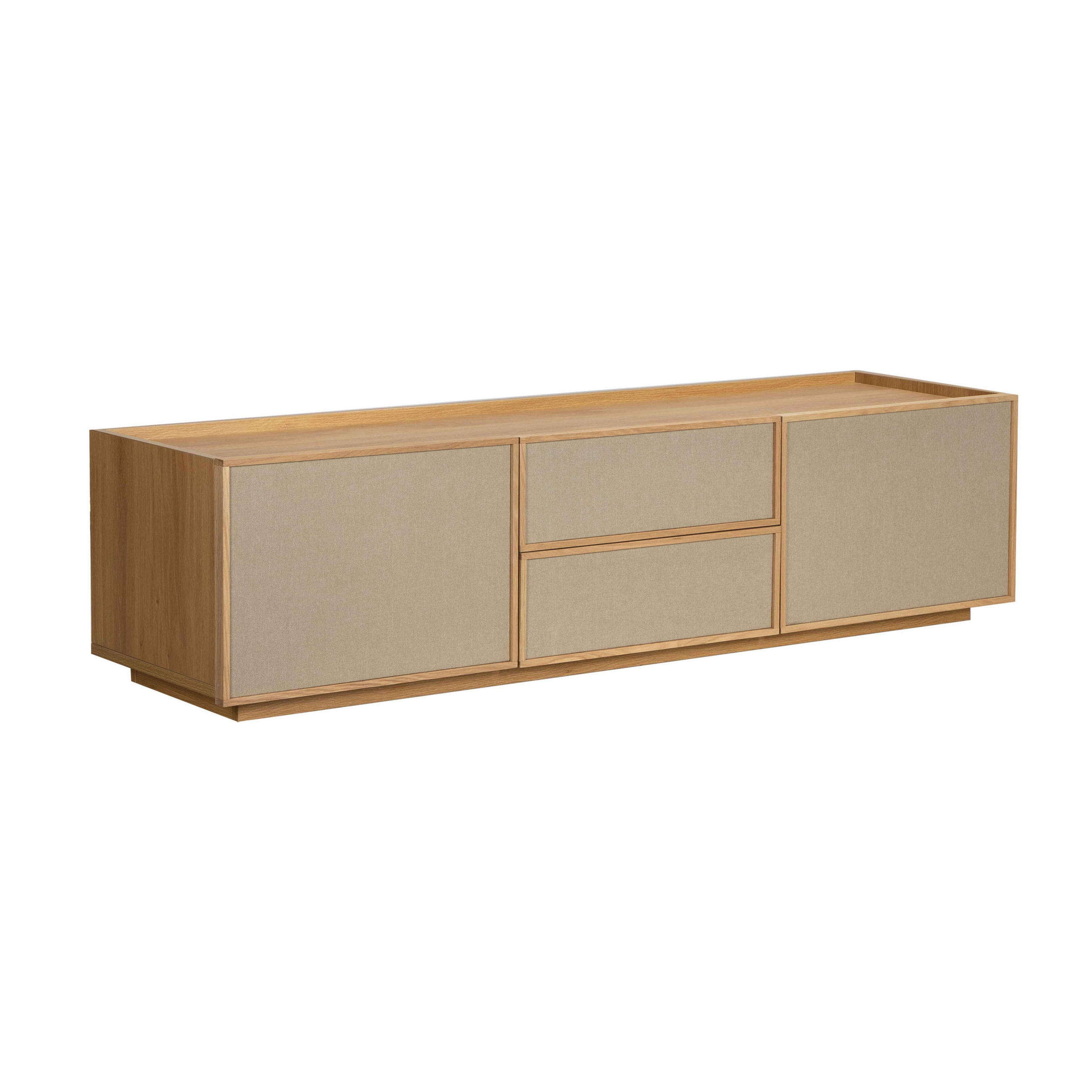 TV-MÖBEL, helle Holzoptik - Beige, Holz (150/40/40cm) - Oviala
