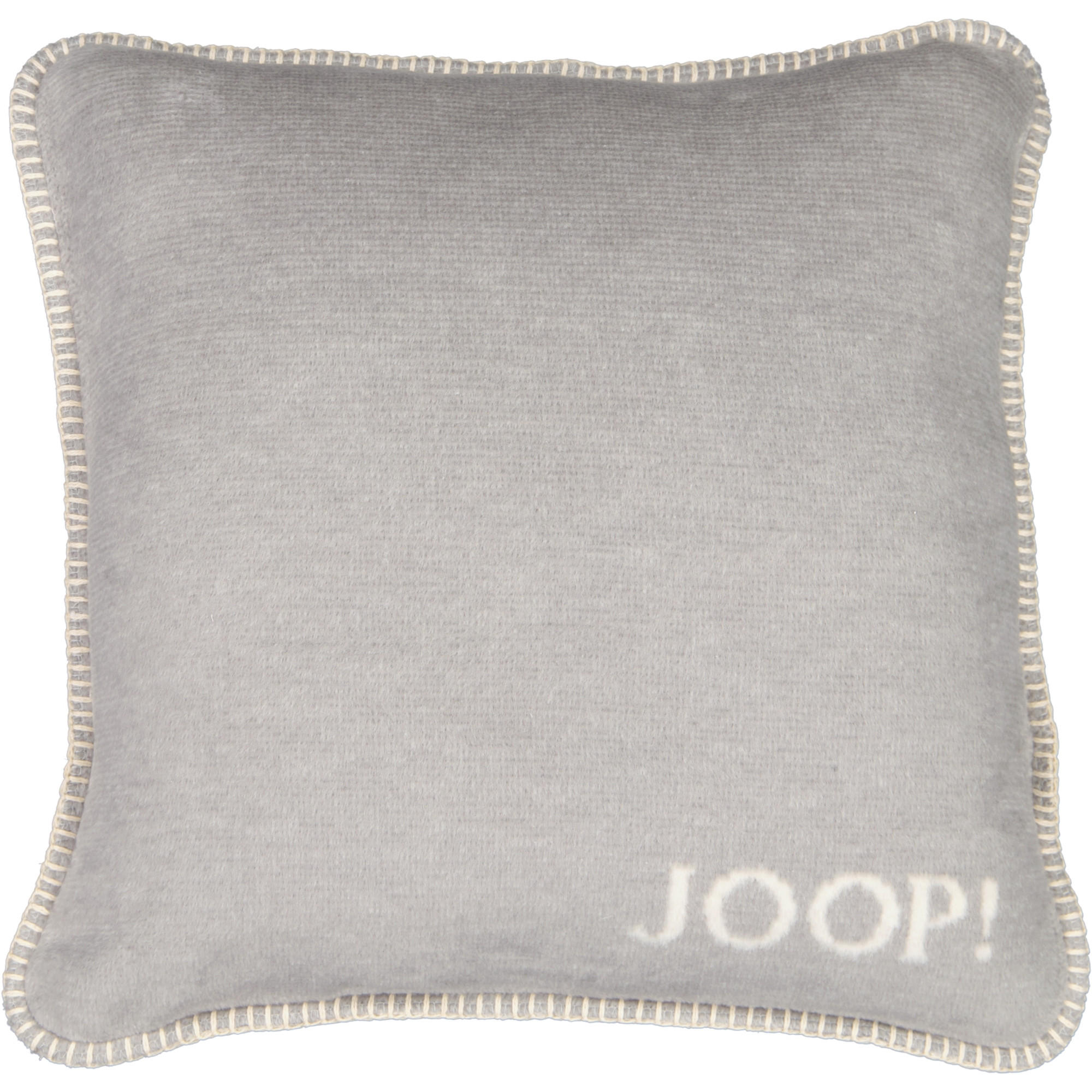 KISSENHÜLLEN MELANGE-DOUBLEFACE SILBER-NATUR - Grau, Textil (50/50cm) - Joop!
