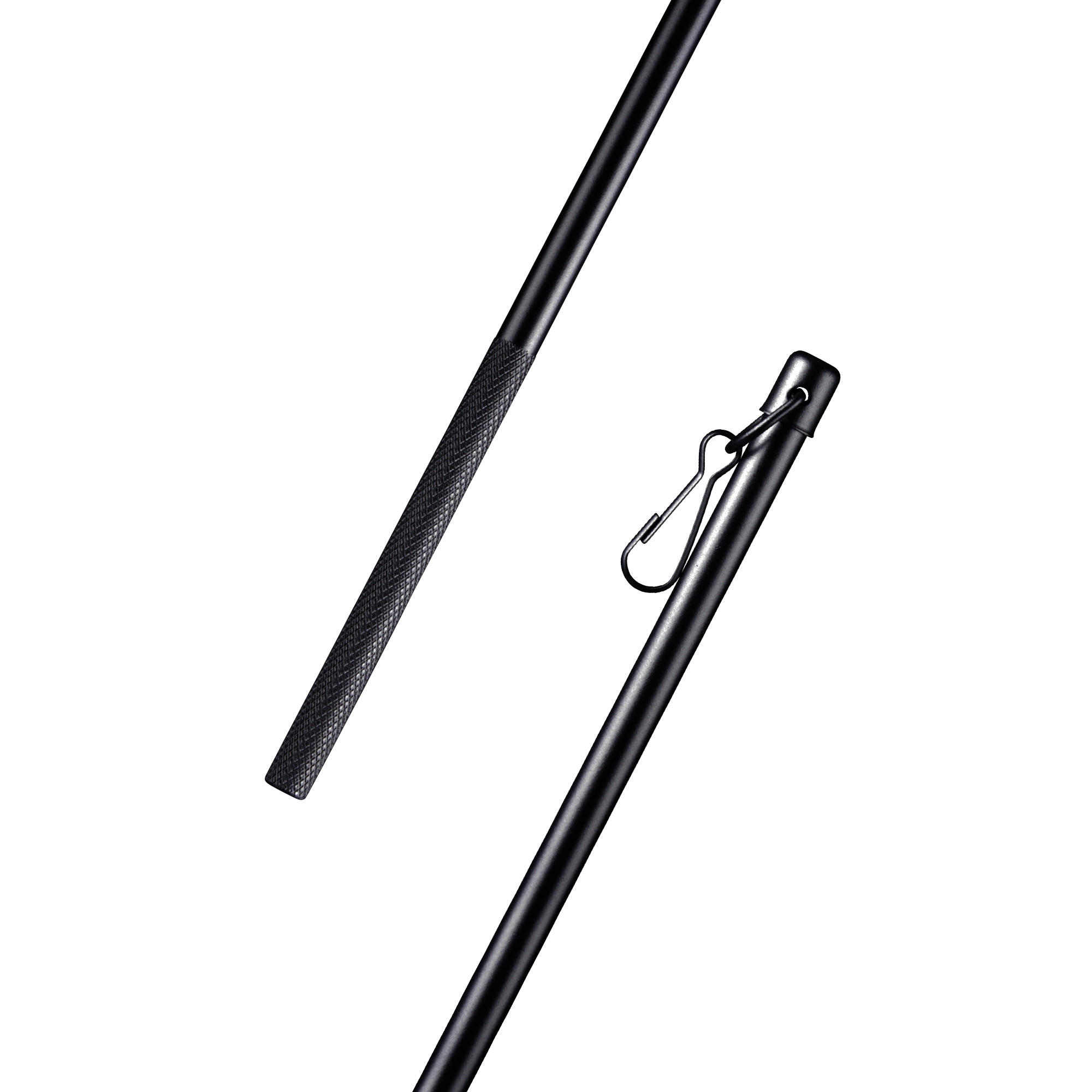 SCHLEUDERSTAB Aluminium 9mm Schwarz 125cm - Schwarz, Metall (1/125cm)