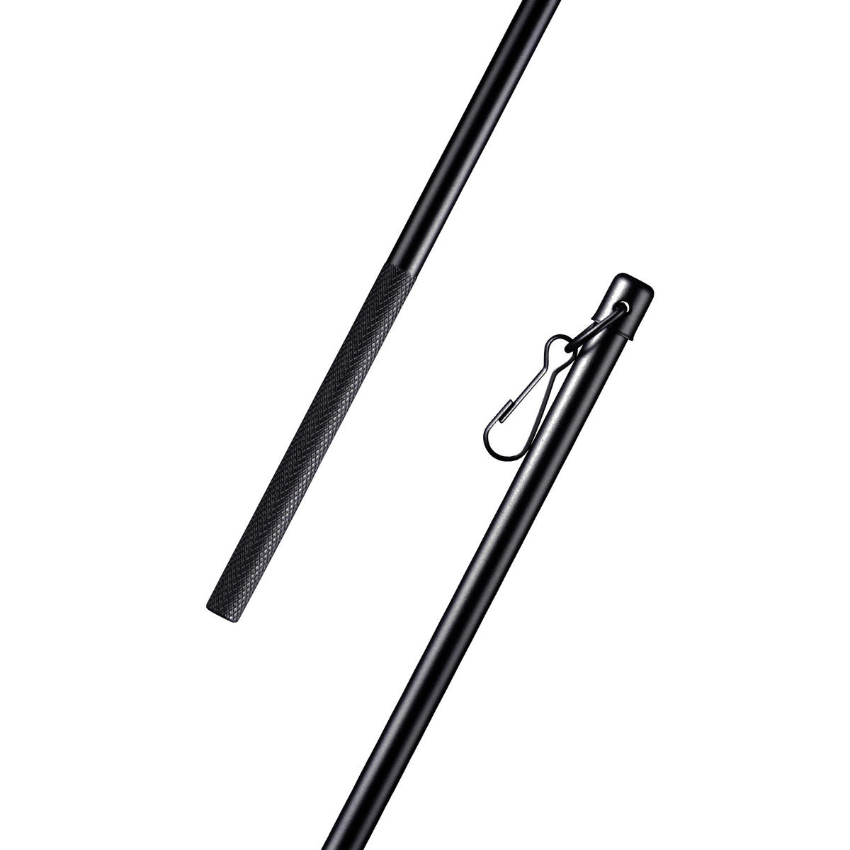 SCHLEUDERSTAB Aluminium 9mm Schwarz 125cm - Schwarz, Metall (1/125cm)